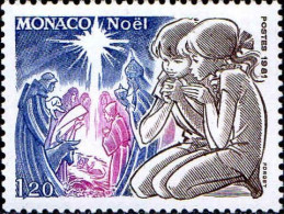 Monaco Poste N** Yv:1299 Mi:1500 Noël Crèche & Enfants - Nuevos