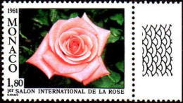 Monaco Poste N** Yv:1297 Mi:1498 Salon International De La Rose Bord De Feuille - Nuevos
