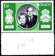 Monaco Poste N** Yv:1265/1269 25.Anniversaire Du Mariage Princier Bord De Feuille - Nuovi