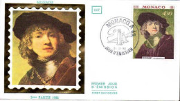 Monaco Fdc Yv:1294 Mi:1495 Rembrandt Autoportrait (TB Cachet à Date) Fdc 5-11-81 - FDC