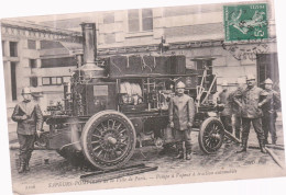 SAPEURS POMPIERS DE PARIS - Pompe A Vapeur A Traction Auto - Firemen