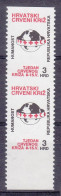 CRoatie - Yvert Bienf 21 ** - Variété - Paire NON Dentelé Au Milieu - Croix Rouge - - Croatie