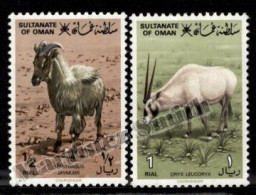 Oman 1982 Yvert 222-223, Definitive Values, Fauna, Arabain Tahr &  Oryx - MNH - Oman