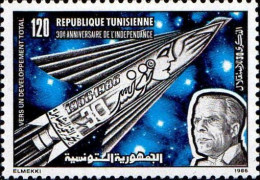 Tunisie (Rep) Poste N** Yv:1049 Mi:1112 Président Bourguiba - Tunisia