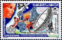 Tunisie (Rep) Poste N** Yv:1024 Mi:1087 1.Station Terrienne Tunisienne Intelsat - Tunesien (1956-...)
