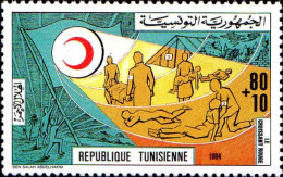 Tunisie (Rep) Poste N** Yv:1013 Mi:1076 Le Croissant Rouge - Tunisia