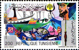 Tunisie (Rep) Poste N** Yv:1002 Mi:1065 Journée Mondiale De La Pêche - Tunisie (1956-...)