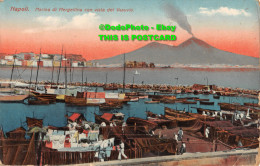 R454375 Napoli. Marina Di Mergellina Con Vista Del Vesuvio. C. Cotini. 1913 - Welt