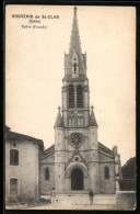 CPA St-Clar, Eglise Facade  - Autres & Non Classés