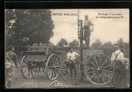 Pc Armée Anglaise, Montage D`un Poste De Télégraphie Sans Fil  - Other & Unclassified