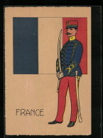 CPA Französischer Soldat Avec Säbel Vor Tricolore  - Other & Unclassified