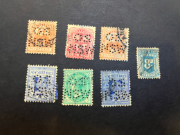 (stamps 17-5-2024) Very Old Australia Stamp - Selection Of 6 (+1 Label) PERFIN Stamps (perforée) As Seen On SCANS - Perforadas