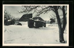 AK Kalne Tjusan, Ruine Im Winter  - Lettland