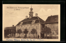 AK Mitau, Historisches Rathausgebäude Mit Passanten  - Letonia
