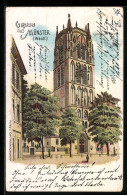 Lithographie Münster /Westf., Liebfrauen-Kirche  - Münster