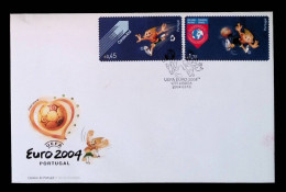 CL, Lettre, Enveloppe, Portugal, Ctt Lisboa, 2004.03.16, Football, UEFA EURO 2004, Frais Fr 1.85 E - Poststempel (Marcophilie)