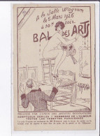 PUBLICITE : Le Bal Des Arts à La Salle Wagram - Illustrée Par Jean Chaperon (femme Nue) - Très Bon état - Publicité