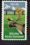 205223462 1983 SCOTT 2066 (XX) POSTFRIS MINT NEVER HINGED  - ALASKA STATEHOOD 25TH ANNIV - FAUNA - REINDEER - Nuovi