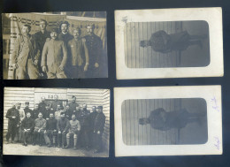 Lot De 4 Cpa Carte Photo Prisonniers De Guerre       STEP166 - War 1914-18