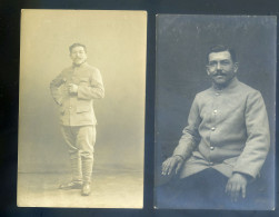 Lot De 2 Cpa Carte Photo Prisonniers De Guerre       STEP166 - War 1914-18