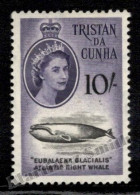 Tristan Da Cunha 1961 Yvert 41, Definitive Value, Sea Fauna, Atlantic Whale - Queen Elizabeth - Individual Stamp - MLH - Tristan Da Cunha