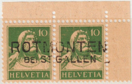 Heimat SG Rotmonten Bei St.Gallem Langstempel Auf Paar 10 Rp. Tellbrust - Used Stamps