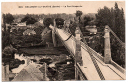 Sarthe , Beaumont Sur Sarthe , Le Pont Suspendu - Beaumont Sur Sarthe