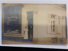 IXELLES BRUXELLES - RARE CPA PHOTO COMMERCE DE FRUITS / LEGUMES EPICERIES RUE MALIBRAN - TRAPPISTES - Elsene - Ixelles