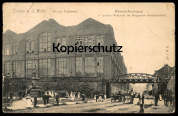 ALTE POSTKARTE ESSEN RUHR 8. MECHANISCHE WERKSTATT DER KRUPPSCHEN GUSSSTAHLFABRIK KRUPP-DENKMAL ALTENDORFERSTRASSE AK - Essen