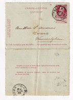 Kaartbrief Léopold II Belgique 1907 Schoten Entier Postal Schooten Wommelghem Wommelgem - Postbladen