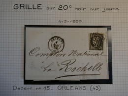 DO17 FRANCE  LETTRE  4 5 1850   ORLEANS A LA ROCHELLE  +CERES N°3   +++ - 1849-1876: Classic Period