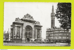 59 LILLE N°11 La Porte De Paris Et Le Beffroi Voie Du Tramway Tram VOIR DOS En 1957 - Lille