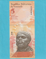 BANCO CENTRAL DE VENEZUELA  .  5 BOLIVARES  .  3-2-2011  .  N°  N 27953679 . 2 SCANNES  .  ETAT LUXE UNC  . - Venezuela