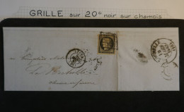 DO17 FRANCE  LETTRE  8 3 1849   LION  A LA ROCHELLE  +CERES N°3 SUR  CHAMOIS     +++ - 1849-1876: Période Classique