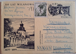 1977..POLAND. POSTCARD  WITH ORIGINAL  STAMP..300 YEARS OF WILANOWA - Briefe U. Dokumente