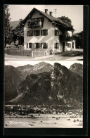 AK Oberammergau, Pension Maria Gamböck, Hubertusstrasse 3, Teilansicht  - Oberammergau