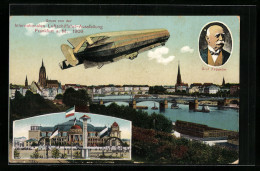 AK Frankfurt A. M., Internationale Luftschiffahrt-Zeppelin 1909, Zeppelin  - Ausstellungen