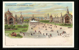 Kulissen-AK Paris, Exposition Universelle De 1900, Champ De Mars  - Tentoonstellingen