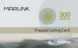 NORWAY - Marlink/Telenor Satellite Prepaid Calling Card 300 Units, Exp.date 31/12/10, Used - Norvège