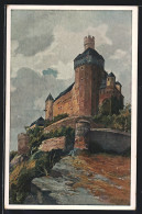 Künstler-AK Hans Rudolf Schulze: Braubach, Blick Zur Marksburg  - Schulze, Hans Rudolf