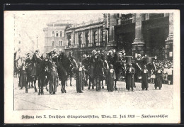 AK Wien, 10. Deutsches Sängerbundesfest 1928, Festzug Der Fanfarenbläser  - Autres & Non Classés