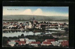 AK Werder A. Havel, Ortsansicht Mit See, Kirche Und Mühle  - Werder