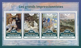 TOGO 2016 ** Impressionists Renoir Monet Manet Pissarro M/S - OFFICIAL ISSUE - A1706 - Impresionismo