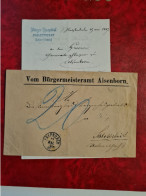 LETTRE VOM BURGERMEISTER ALSENBORN CACHET ENKENBACH 1887 POUR SELESTAT BURGER KOSPITAL - Sonstige & Ohne Zuordnung