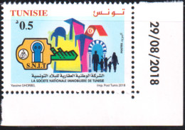 2018 -Tunisie-Société Nationale Immobilière De Tunisie “SNIT” Le Droit à Un Logement Décent- 1V - Coin Daté - MNH***** - Tunisia (1956-...)