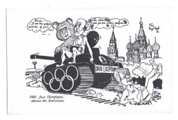 Illustration De Kris Adzel Haërdé - 1980 - Jeux Olympiques - Absence Des Américains - Carte Numérotée 362 - URSS  MOSCOU - Olympische Spelen