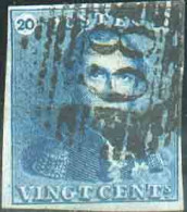 N°2 - Epaulette 20 Centimes Bleue, TB Margée, Obl. P.68 LE FAYT Centrale Et Nette. Regard Dégagé. - TTB - 22185 - 1849 Mostrine