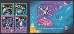 Russia USSR 1978  International Space Cooperation. Mi 4730-33 Bl 129 - Ongebruikt