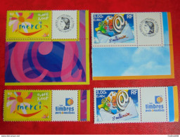 Beau Petit Lot De 4 Timbres Personnalisés N°. 3365B Et 3433 Avec Chacun Des 2 Logos Cérès Et Timbres Personnalisés - Unused Stamps