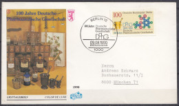 ⁕ Germany, West Berlin 1990 ⁕ 100 Years Of The German Pharmaceutical Society Mi.875 ⁕ FDC Cover - 1981-1990